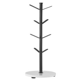 Mug Holder Tree with Marble Base, 8 Hooks Coffee Cup Holder for Counter, Carbon Steel Mug Tree Cup Rack Stand