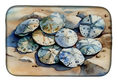Sand Dollars Dish Drying Mat Absorbent Dish Drying Mat Pad for Kitchen Counter Dish Drainer Mat for Countertop, 14 x 21", Multicolor (Default: Default)